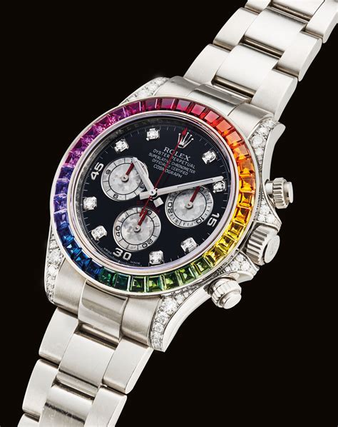 rolex daytona colorful bezel|Rolex daytona chronograph diamond.